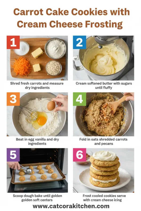 Carrot cake cookies with cream cheese frosting How to Make 