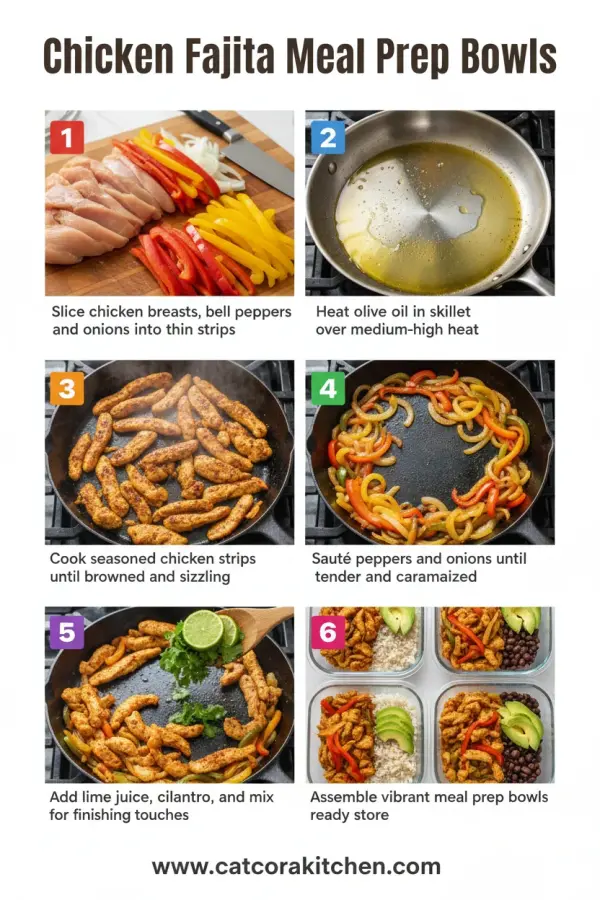 Chicken fajita meal prep bowls How to Make 