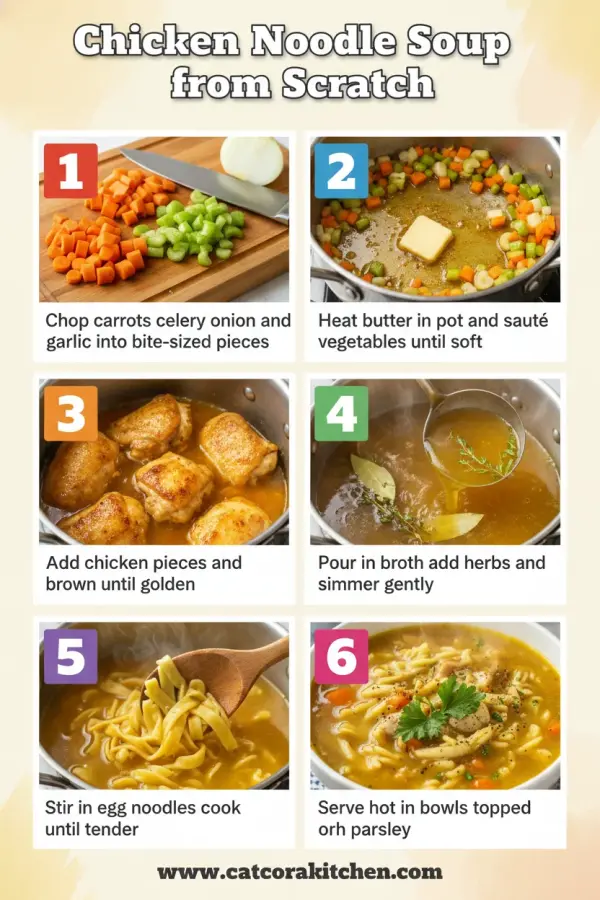 Chicken noodle soup from scratch how to make