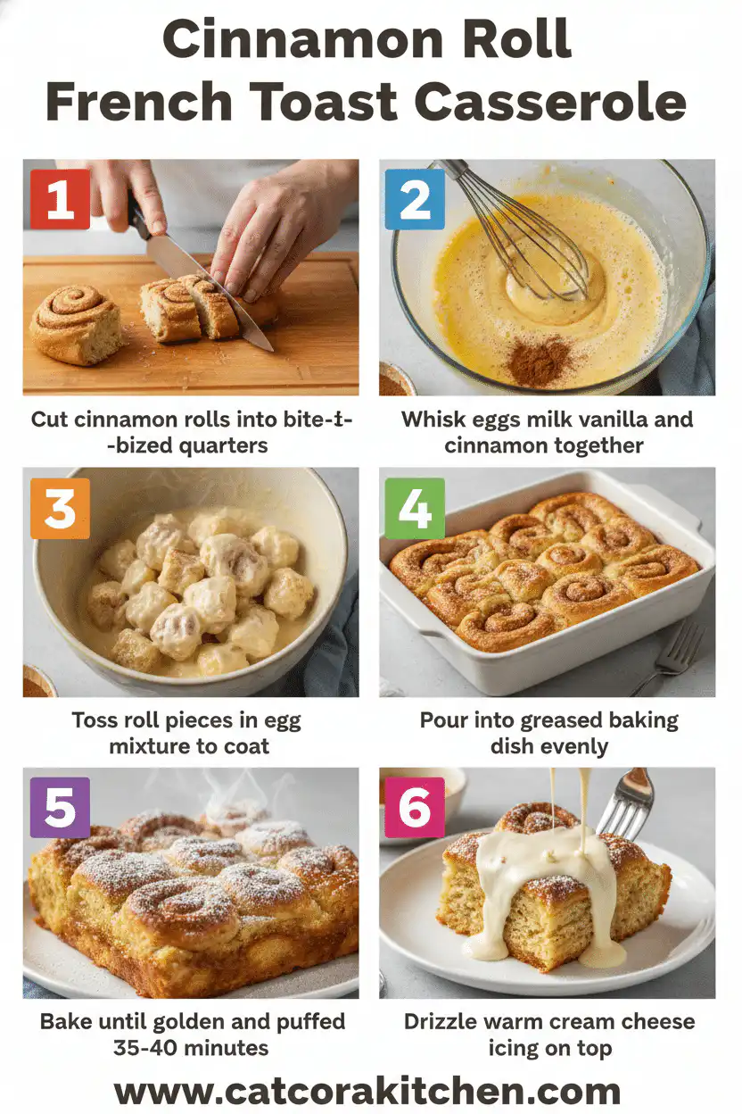 Cinnamon roll French toast casserole How to Make