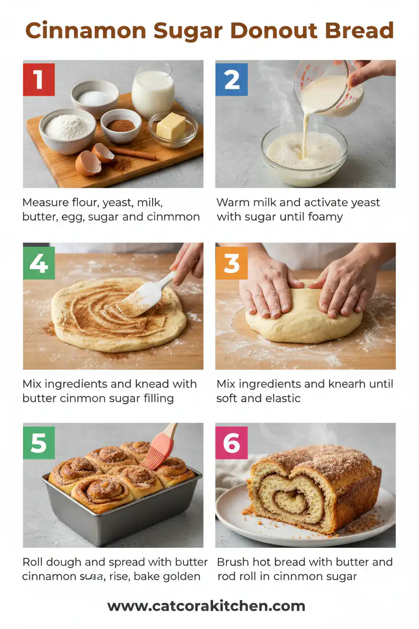 Cinnamon sugar donut bread How to Make