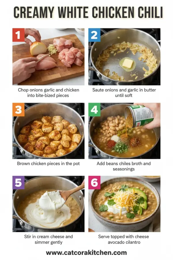 Creamy white chicken chili How to Make 