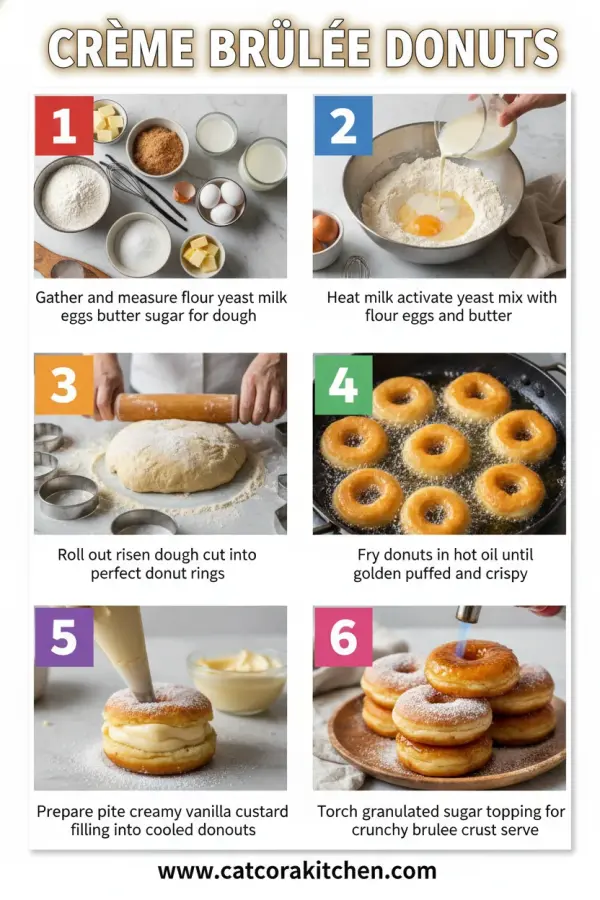 Creme brulee donuts How to Make