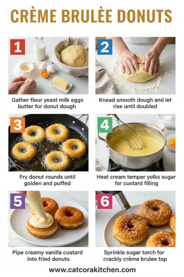 Creme brulee donuts How to Make