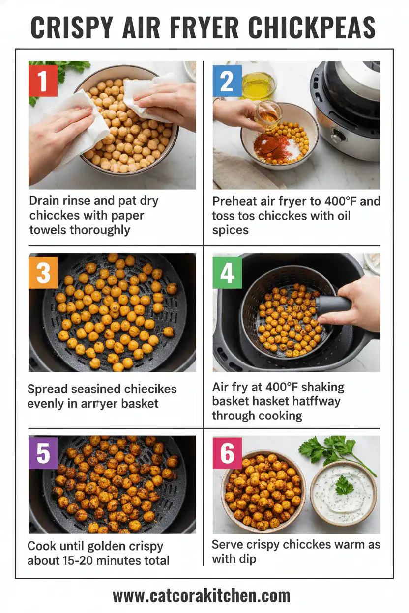 Crispy air fryer chickpeas how to make