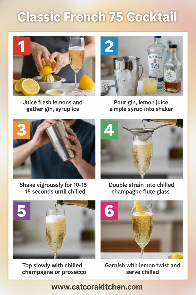 French 75 Cocktail How to Make 