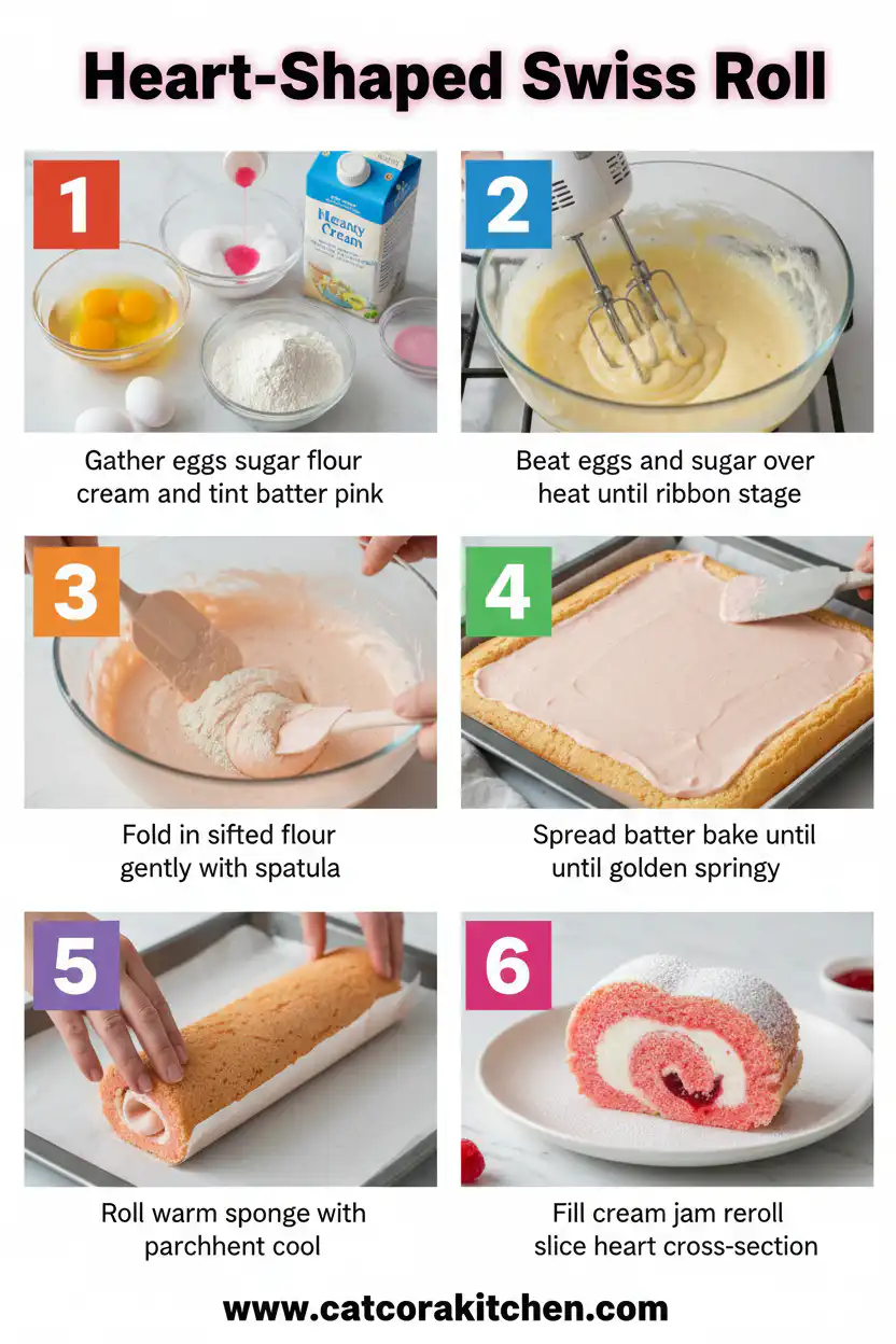 Heart-shaped Swiss roll how to make