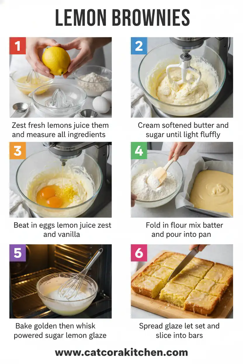 Lemon brownies how to make
