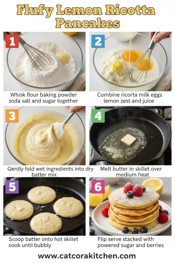 Lemon ricotta pancakes how to make