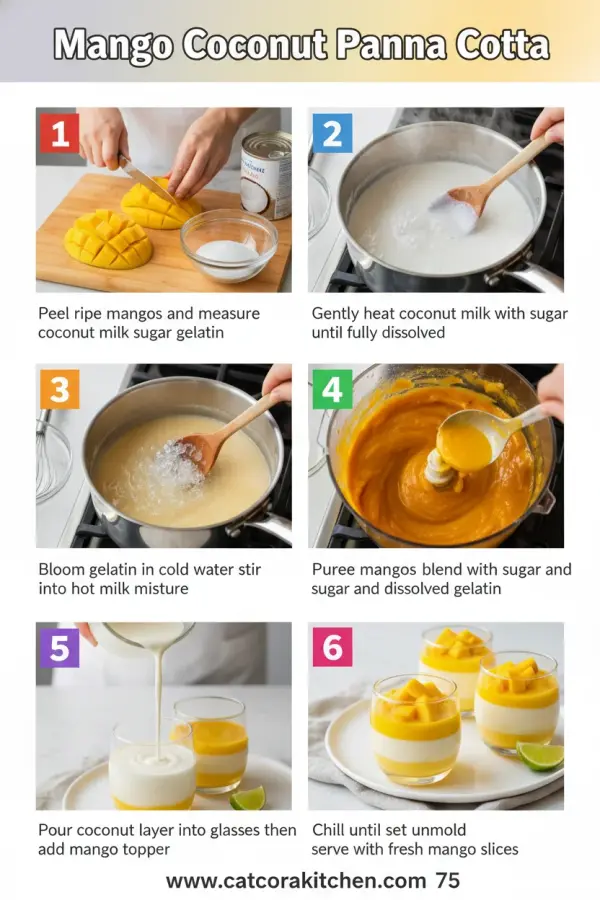 Mango coconut panna cotta how to make