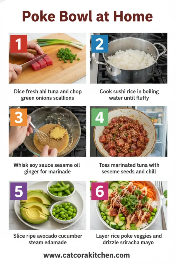 Poke bowl at home how to make
