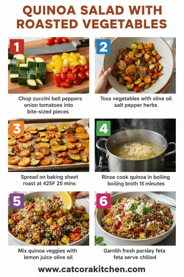 Quinoa salad with roasted vegetables How to Make 
