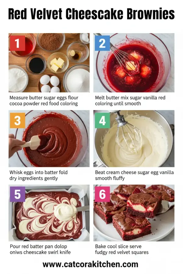 Red velvet cheesecake brownies how to make