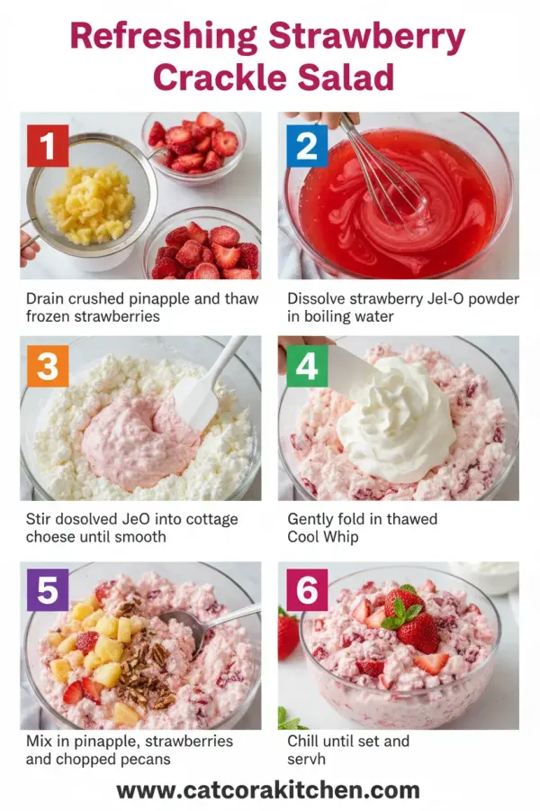 Refreshing strawberry crackle salad How to Make 