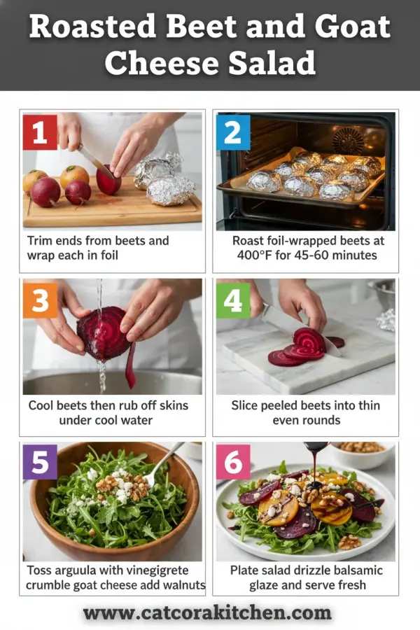 Roasted beet and goat cheese salad How to Make