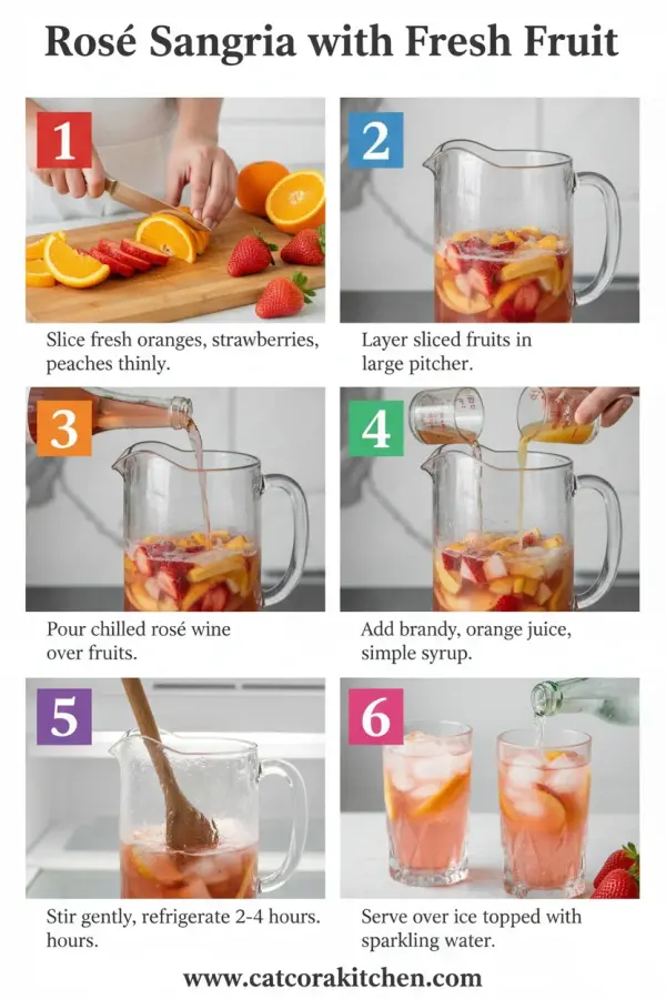 Rosé sangria with fresh fruit How to Make 
