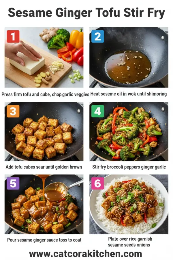 Sesame ginger tofu stir fry How to Make 