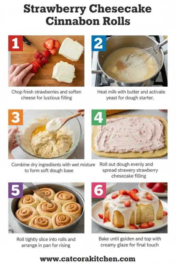 Strawberry cheesecake Cinnabon rolls How to Make 