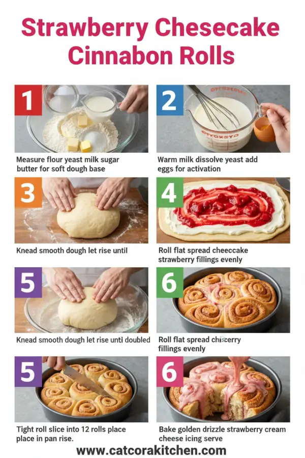 Strawberry cheesecake Cinnabon rolls how to make