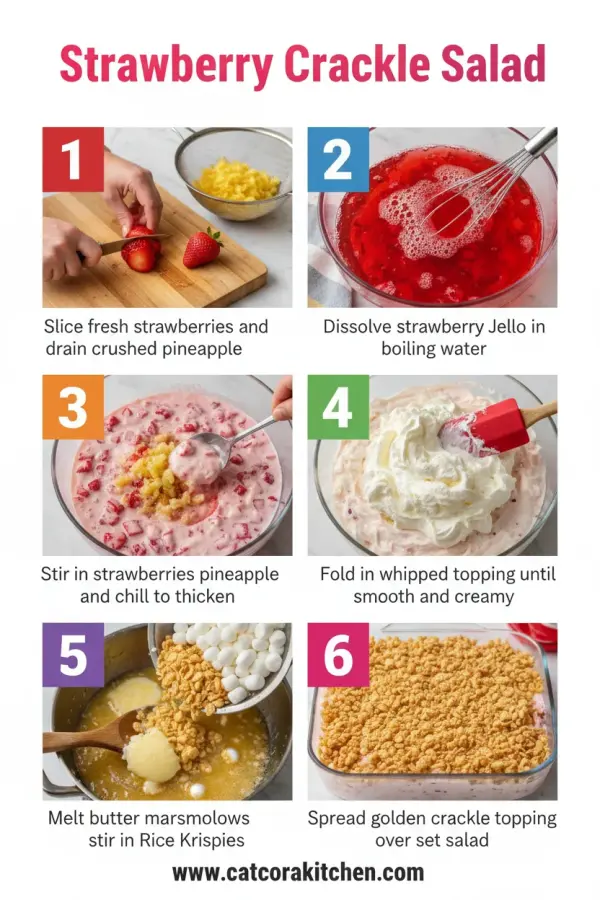 Strawberry crackle salad How to Make