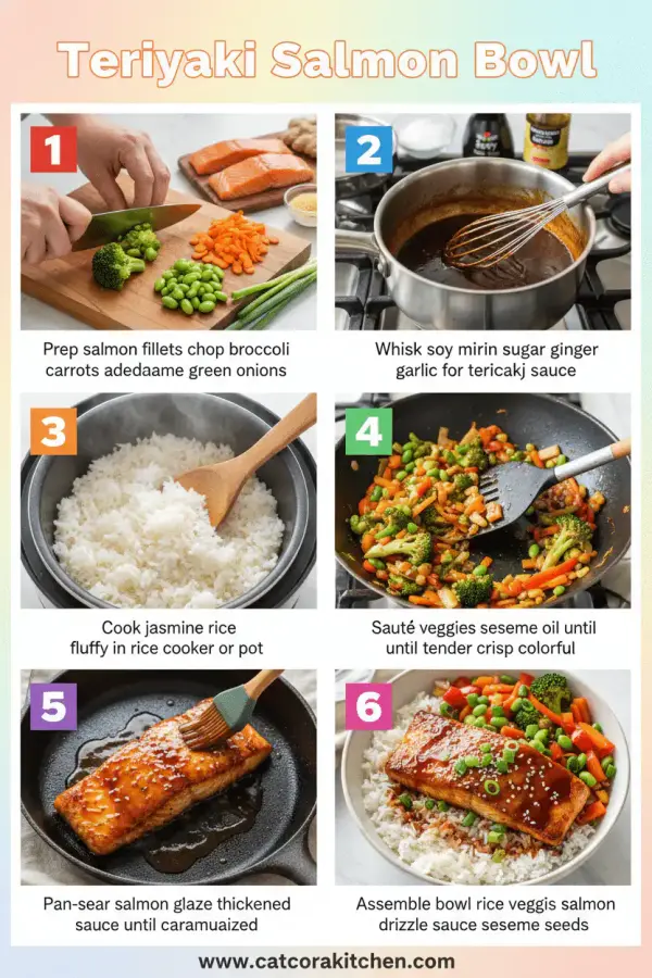 Teriyaki salmon bowl How to Make 