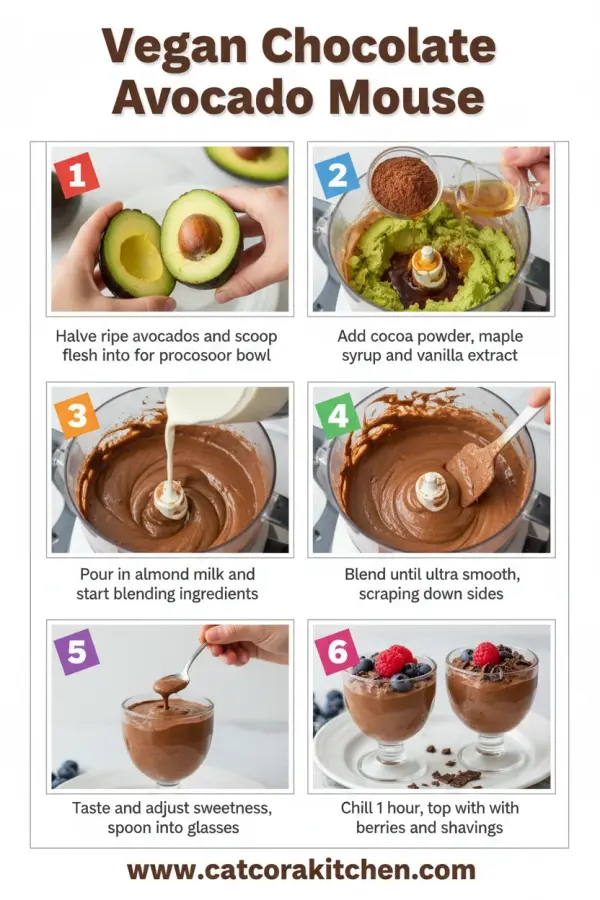 Vegan chocolate avocado mousse How to Make 