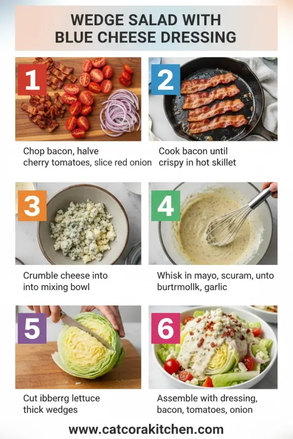 Wedge salad with blue cheese dressing How to Make 