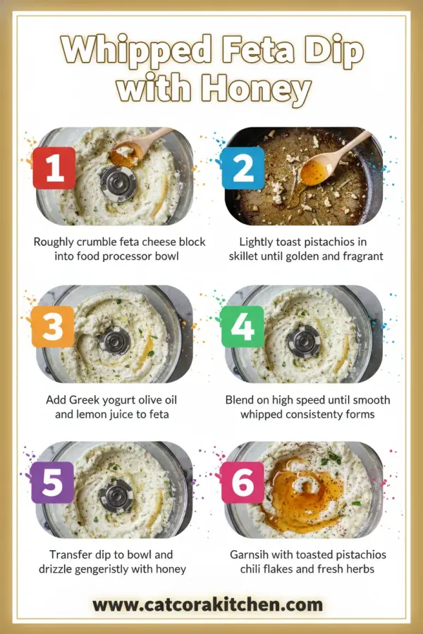 Whipped feta dip with honey How to Make 