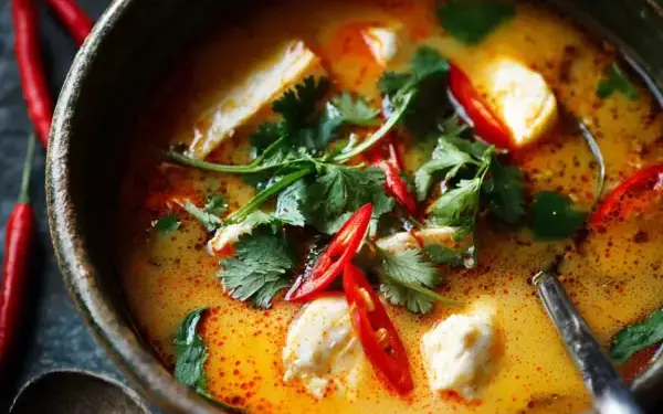 Thai coconut curry soup