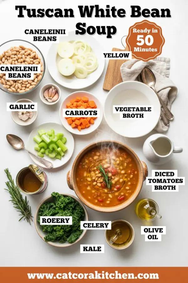 Tuscan white bean soup ingredients