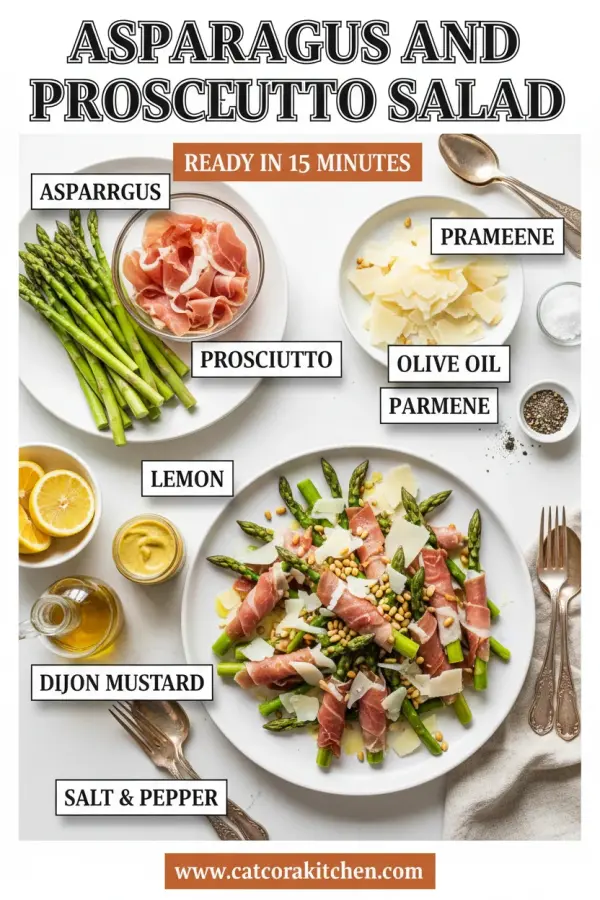 Asparagus and prosciutto salad ingredients