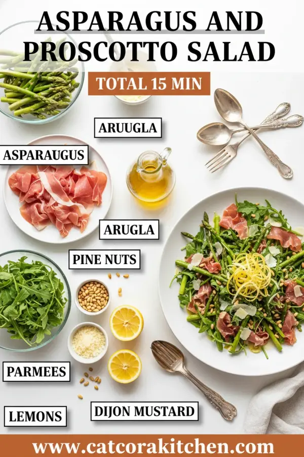 Asparagus and prosciutto salad ingredients