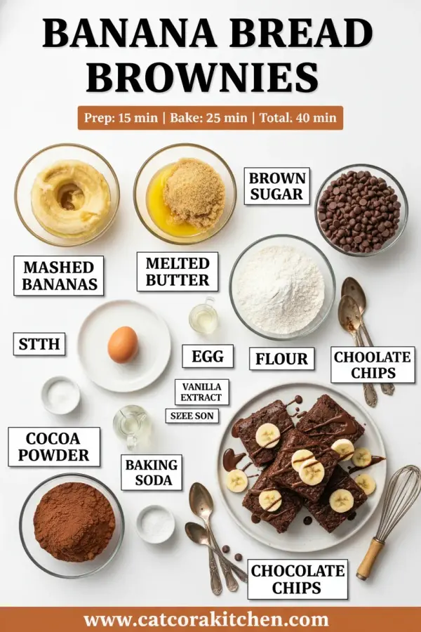 Banana bread brownies ingredients