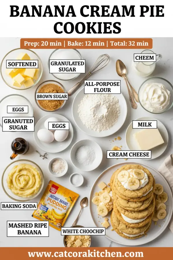 Banana cream pie cookies ingredients