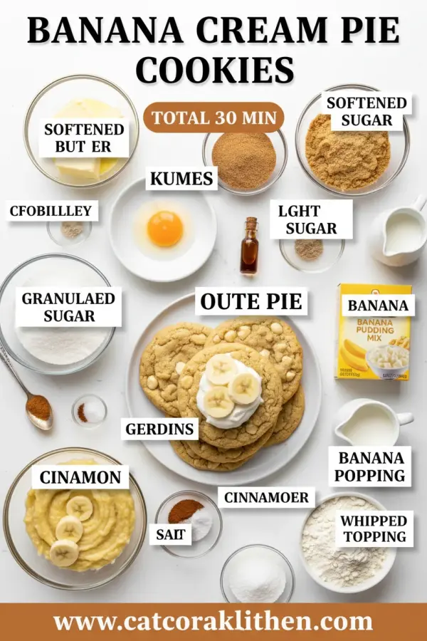 Banana cream pie cookies ingredients