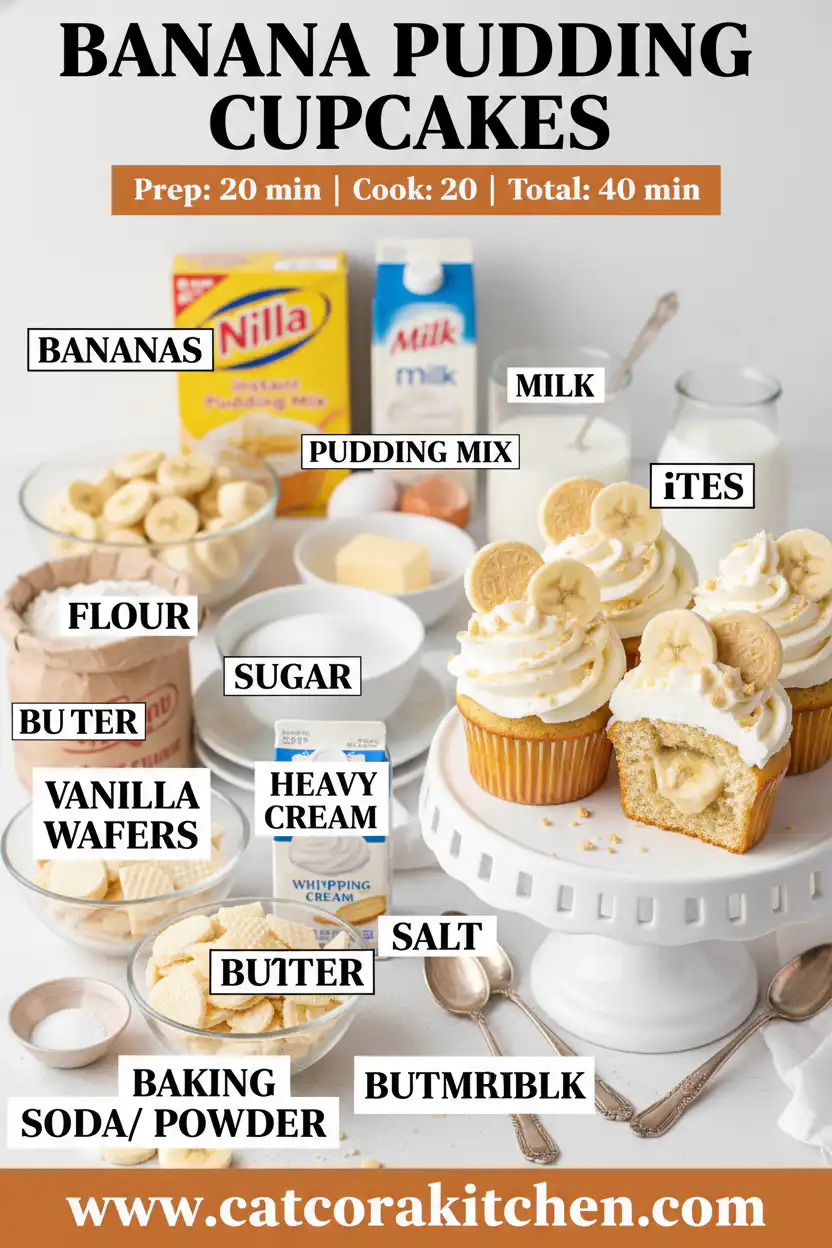Banana pudding cupcakes ingredients