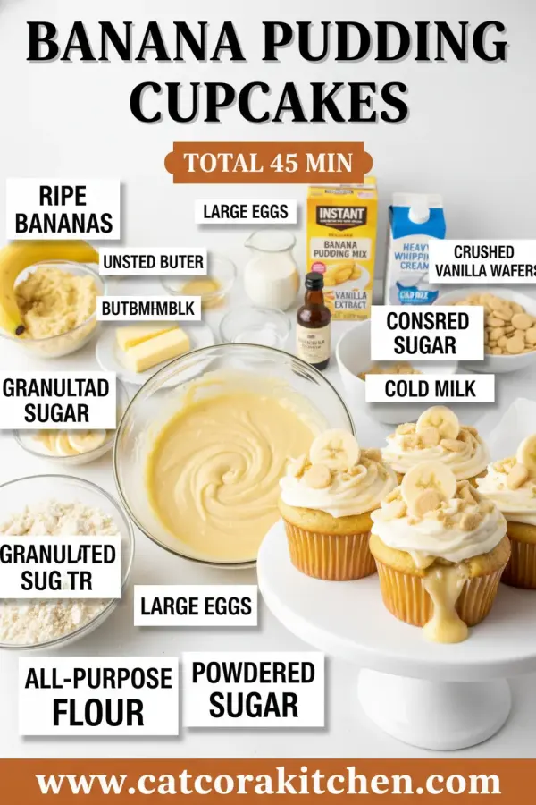 Banana pudding cupcakes ingredients