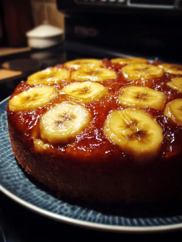 Banana Upside Down Cake – Caramelized Brown Sugar Skillet Cake