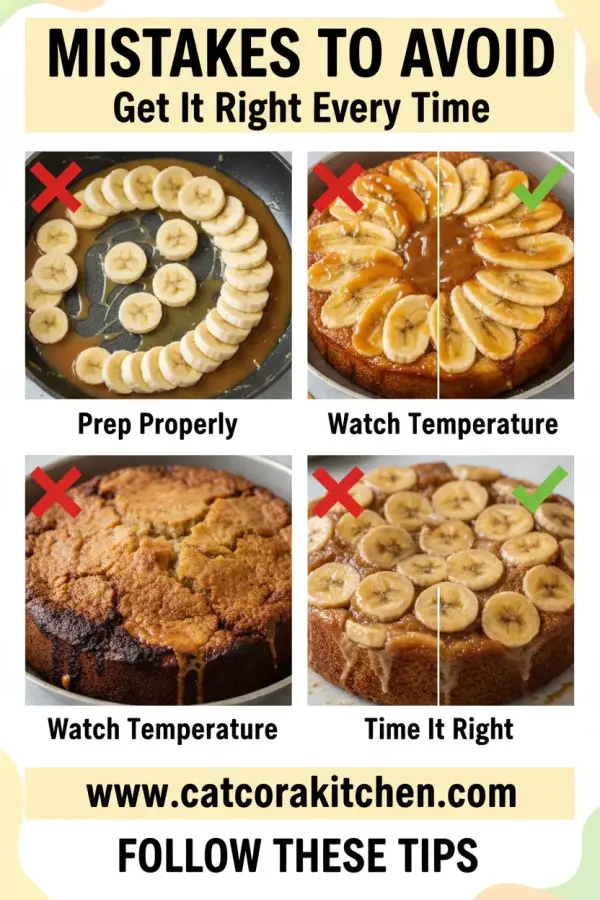 Banana upside down cake common mistakes