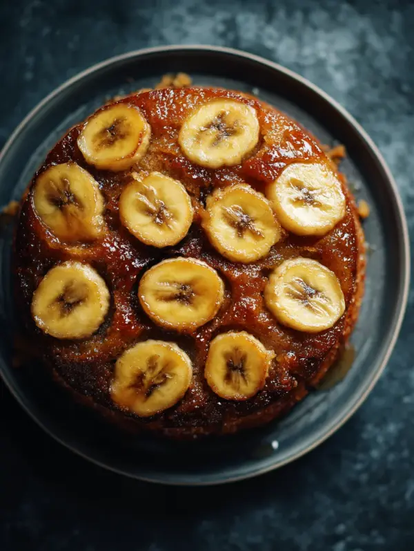 card recipe ingredients and instructions banana upside down cake