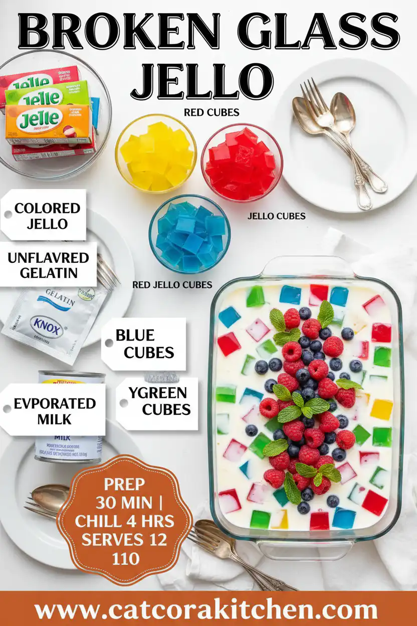 Broken glass jello ingredients