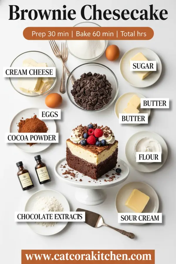 Brownie cheesecake ingredients