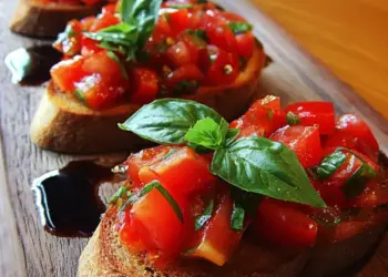 bruschetta with fresh tomatoes and basil