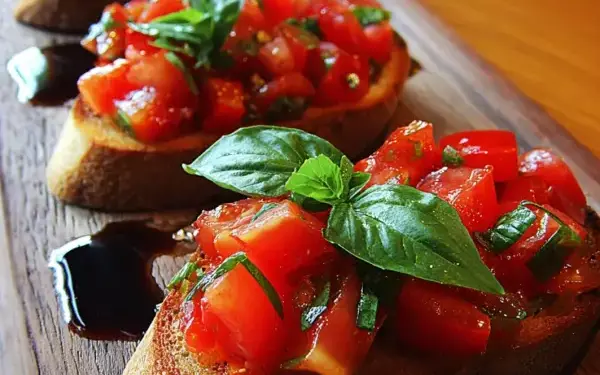 bruschetta with fresh tomatoes and basil