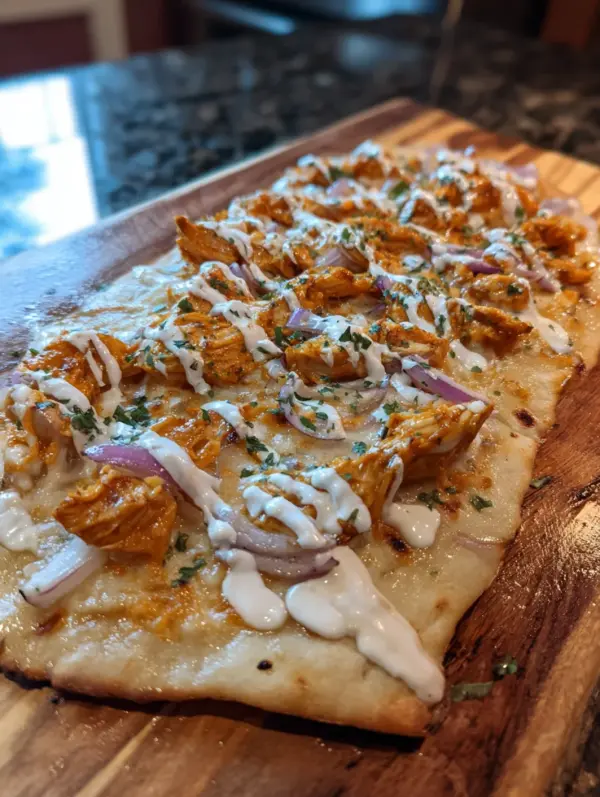 Buffalo Chicken Flatbread Pizza – Easy 20-Minute Recipe
