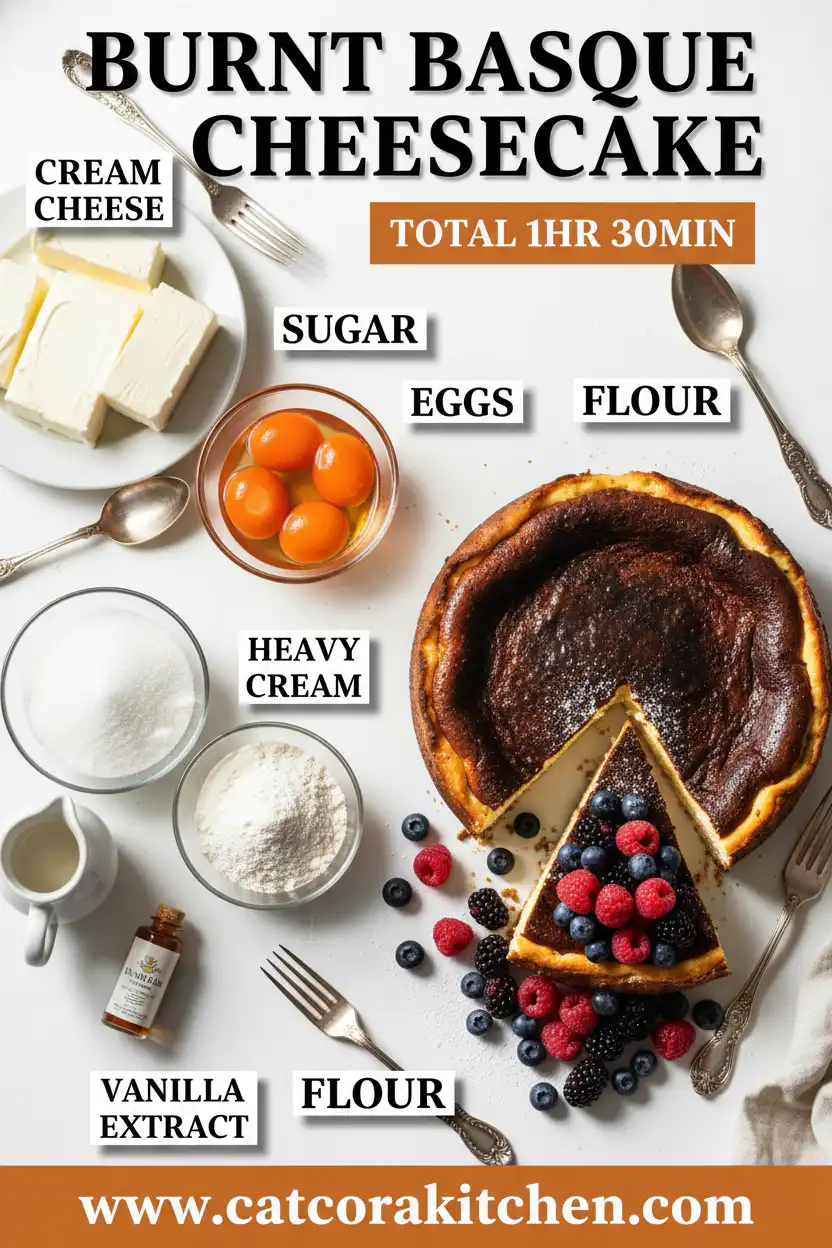Burnt Basque cheesecake ingredients
