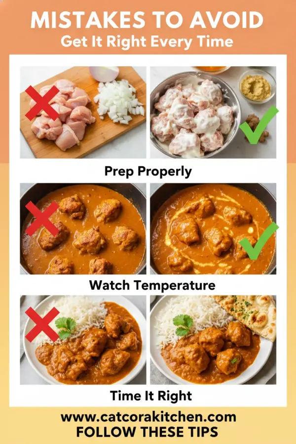 Butter chicken common mistakes