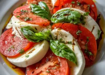 caprese salad with fresh mozzarella