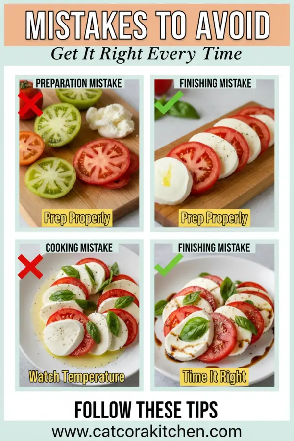 Caprese salad with fresh mozzarella common mistakes