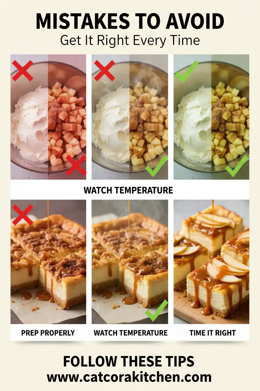 Caramel apple cheesecake bars common mistakes